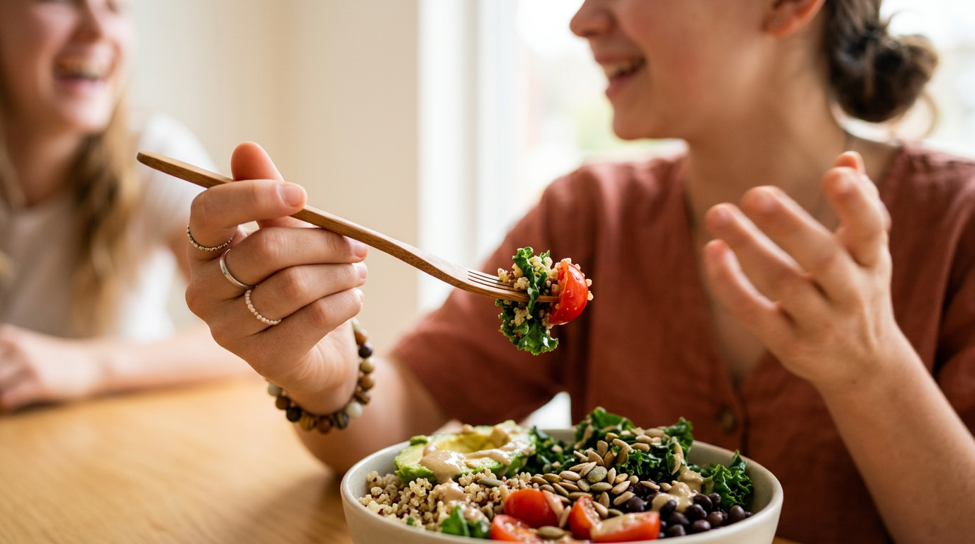 Dieta vegetariana o vegana en adolescentes